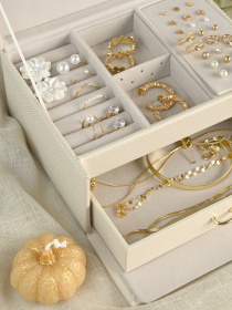 Органайзер для украшений двохуровневый "Пектораль" MBM MY HOME модель FH-50 BEIGE Фото