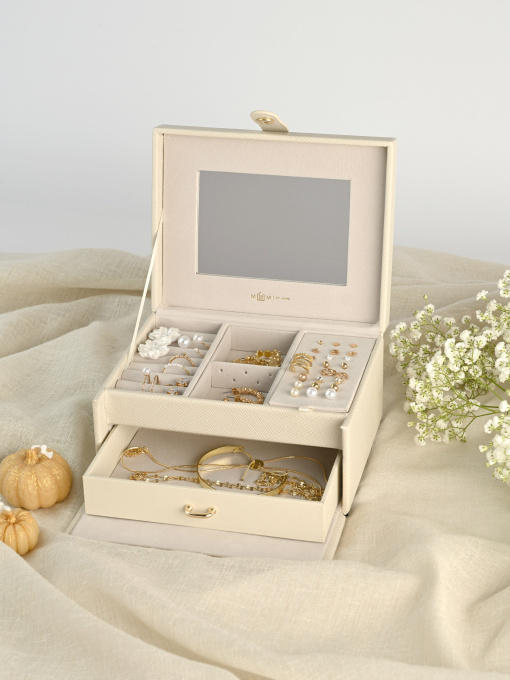 Органайзер для украшений двохуровневый "Пектораль" MBM HOME модель FH-50 BEIGE Фото