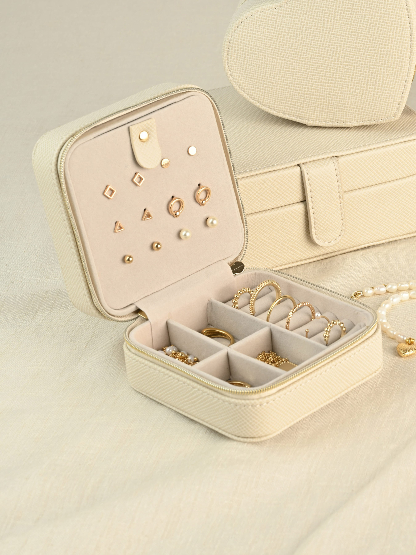 Органайзер для прикрас з блискавкою "Пектораль" MBM HOME модель FH-53 BEIGE Фото