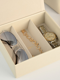 Органайзер для украшений и очков с тремя секциями "Пектораль" MBM MY HOME модель FH-55 BEIGE Фото