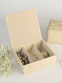 Органайзер для прикрас та окулярів з трьома секціями "Пектораль" MBM HOME модель FH-55 BEIGE Фото