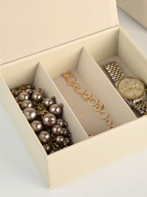 Органайзер для прикрас та окулярів з трьома секціями "Пектораль" MBM HOME модель FH-55 BEIGE Фото