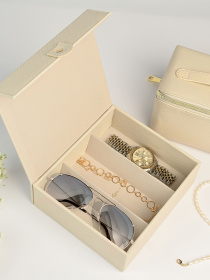 Органайзер для прикрас та окулярів з трьома секціями "Пектораль" MBM HOME модель FH-55 BEIGE Фото