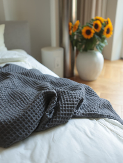 BedclozZzes ­Бавовняне покривало плед Точка колір Сірий модель 13904 — фото - INTERTOP