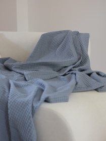 Хлопковое одеяло Точка цвет Светло сине-серый BedclozZzes модель 13904-1-1 Фото