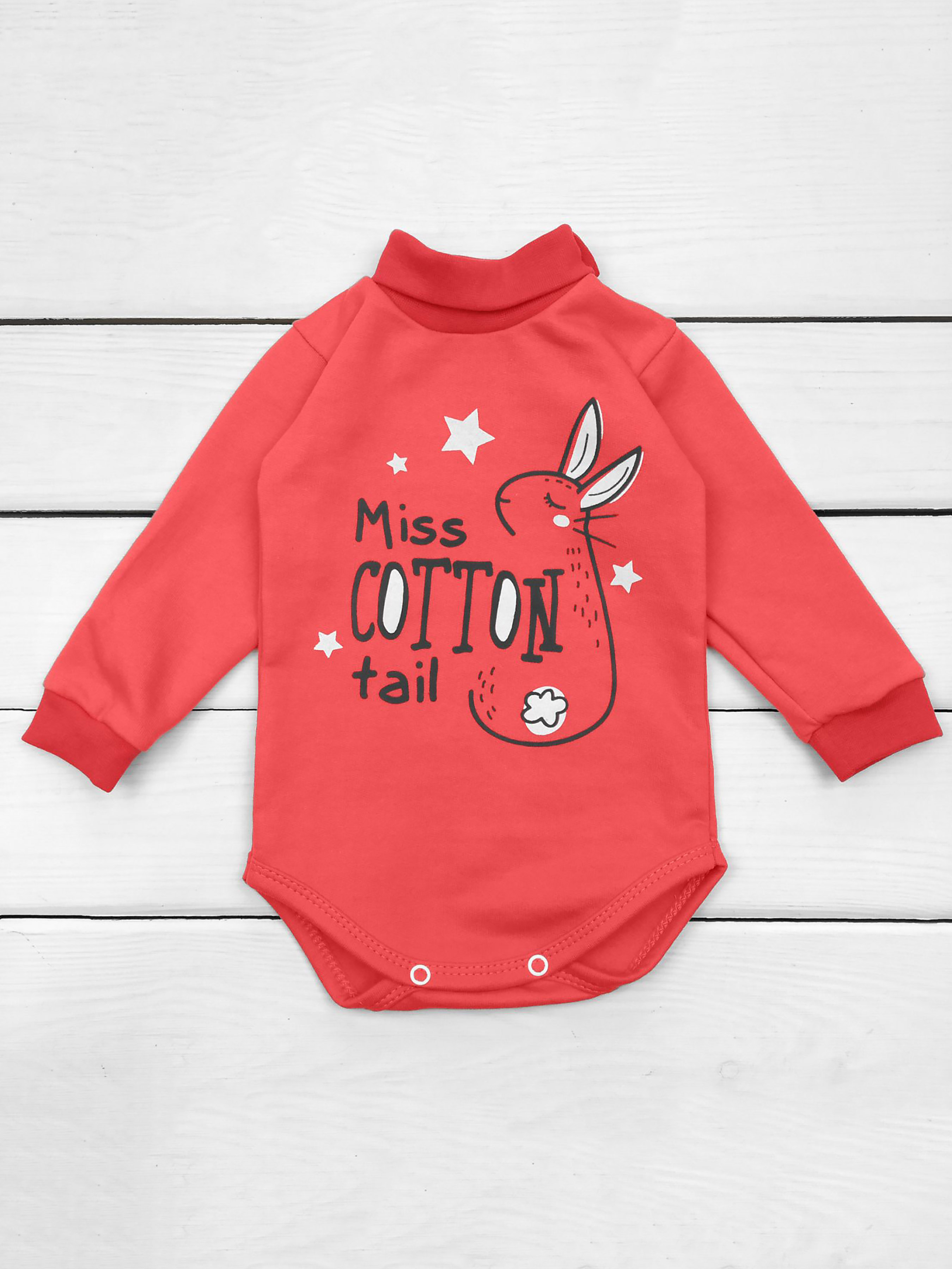 Бавовняне Дитяче Боді для немовлят Dexter’s  (BunnyRedBDSTDXT) колір червоний