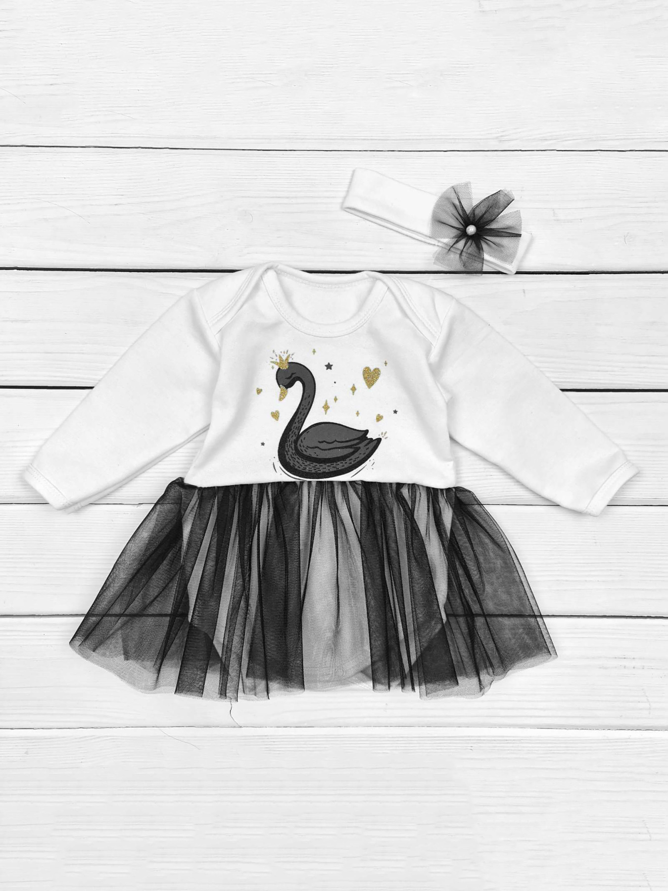 Комплект для младенцев Dexter’s модель SwanWhiteBlackBDSTDXT Фото