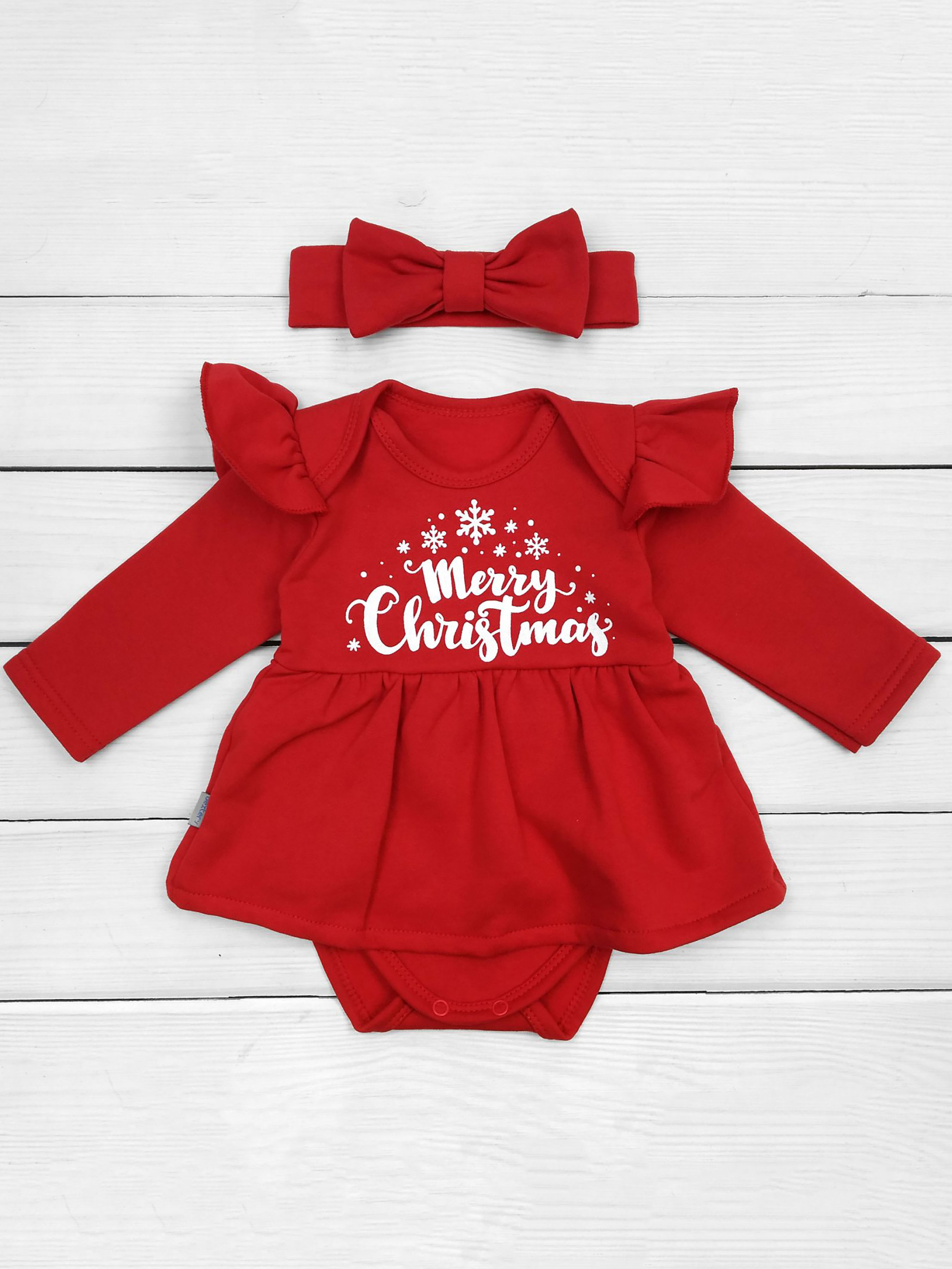 Бавовняний Дитячий Комплект для немовлят Dexter’s  (MerryChristmasRedBDSTDXT) колір червоний
