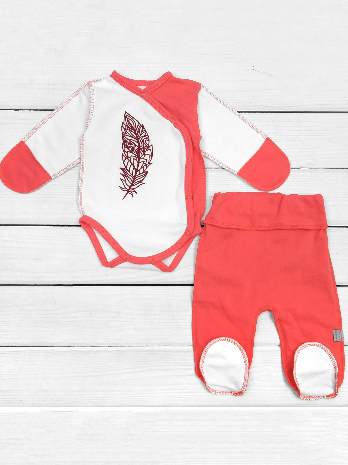 Комплект для немовлят Dexter’s модель FeatherRedWhiteBDSTDXT Фото