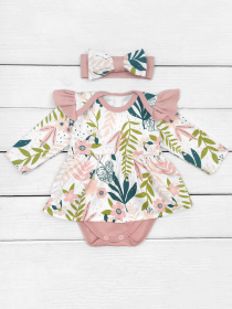 Боді для немовлят Dexter’s модель MonsteraPinkMilkyBDSTDXT Фото