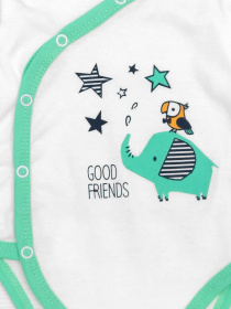 Боді для немовлят Dexter’s модель EliWhiteGreenBDSTDXT Боді для немовлят Dexter’s модель EliWhiteGreenBDSTDXT Фото