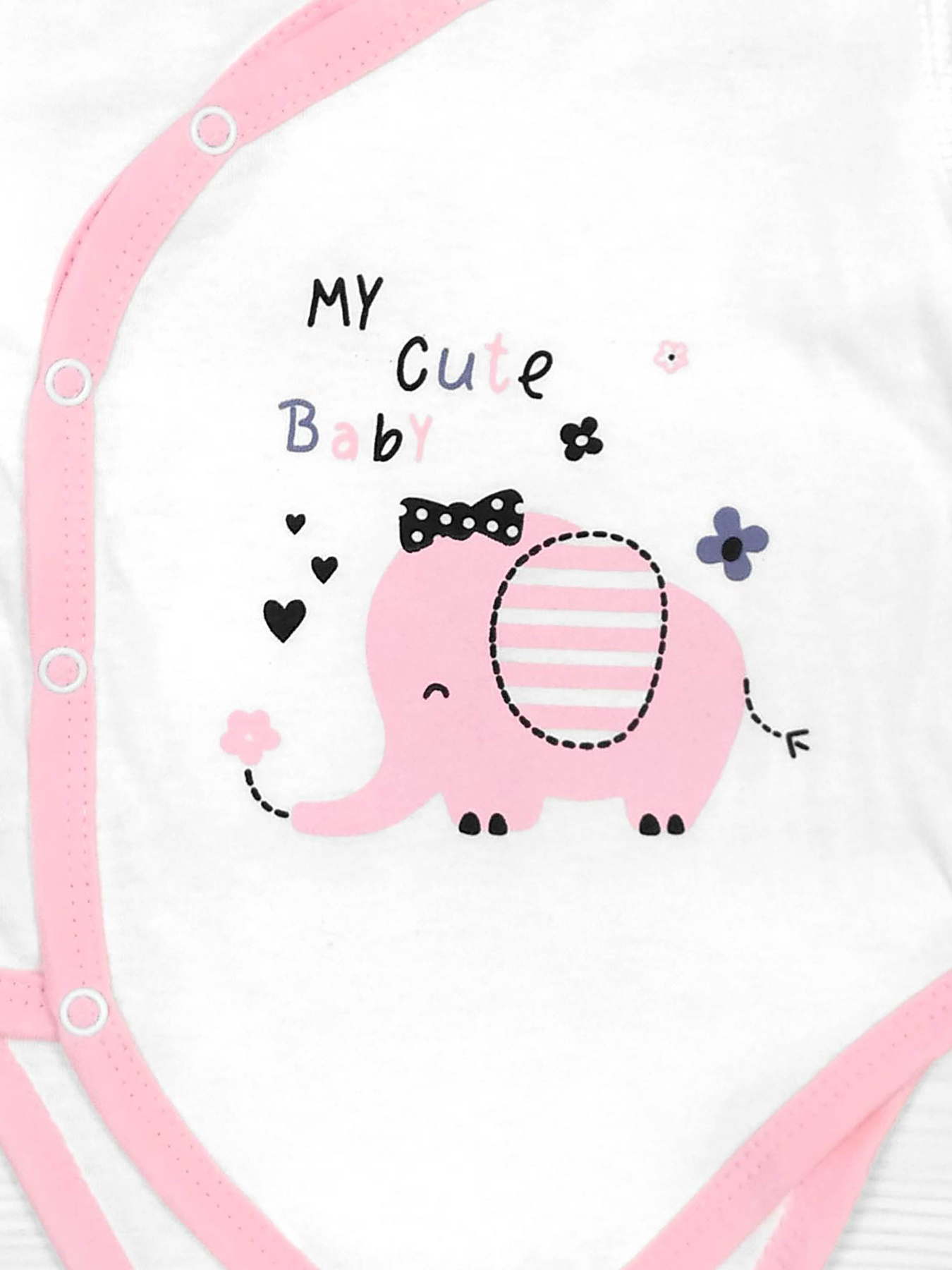 Боди для младенцев Dexter’s модель EliWhitePinkBDSTDXT Фото