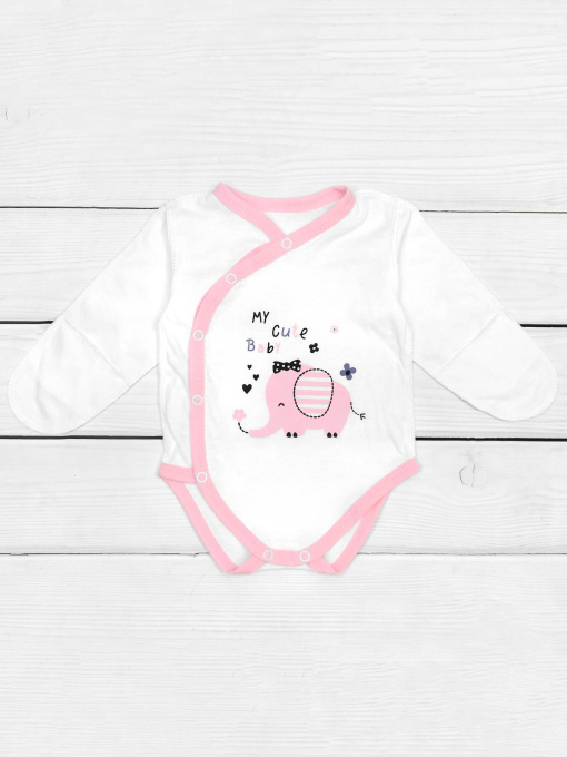 Боді для немовлят Dexter’s модель EliWhitePinkBDSTDXT Фото