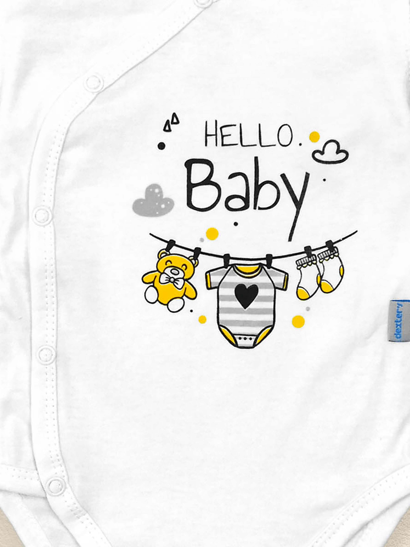 Боді для немовлят Dexter’s модель HelloBabyWhite2BDSTDXT Фото