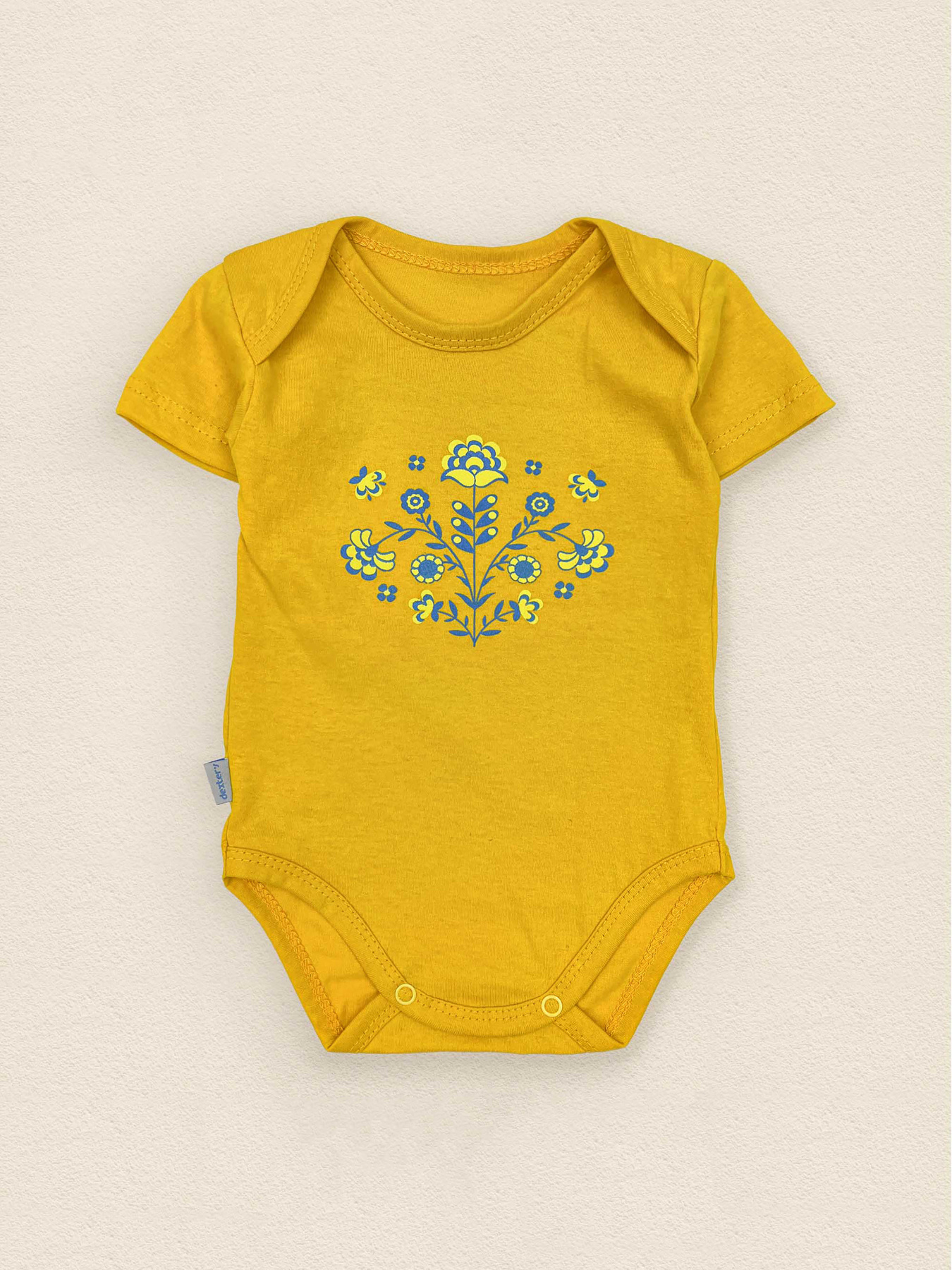 Боді для немовлят Dexter’s модель FlowersUkraineYellowBDSTDXT Фото