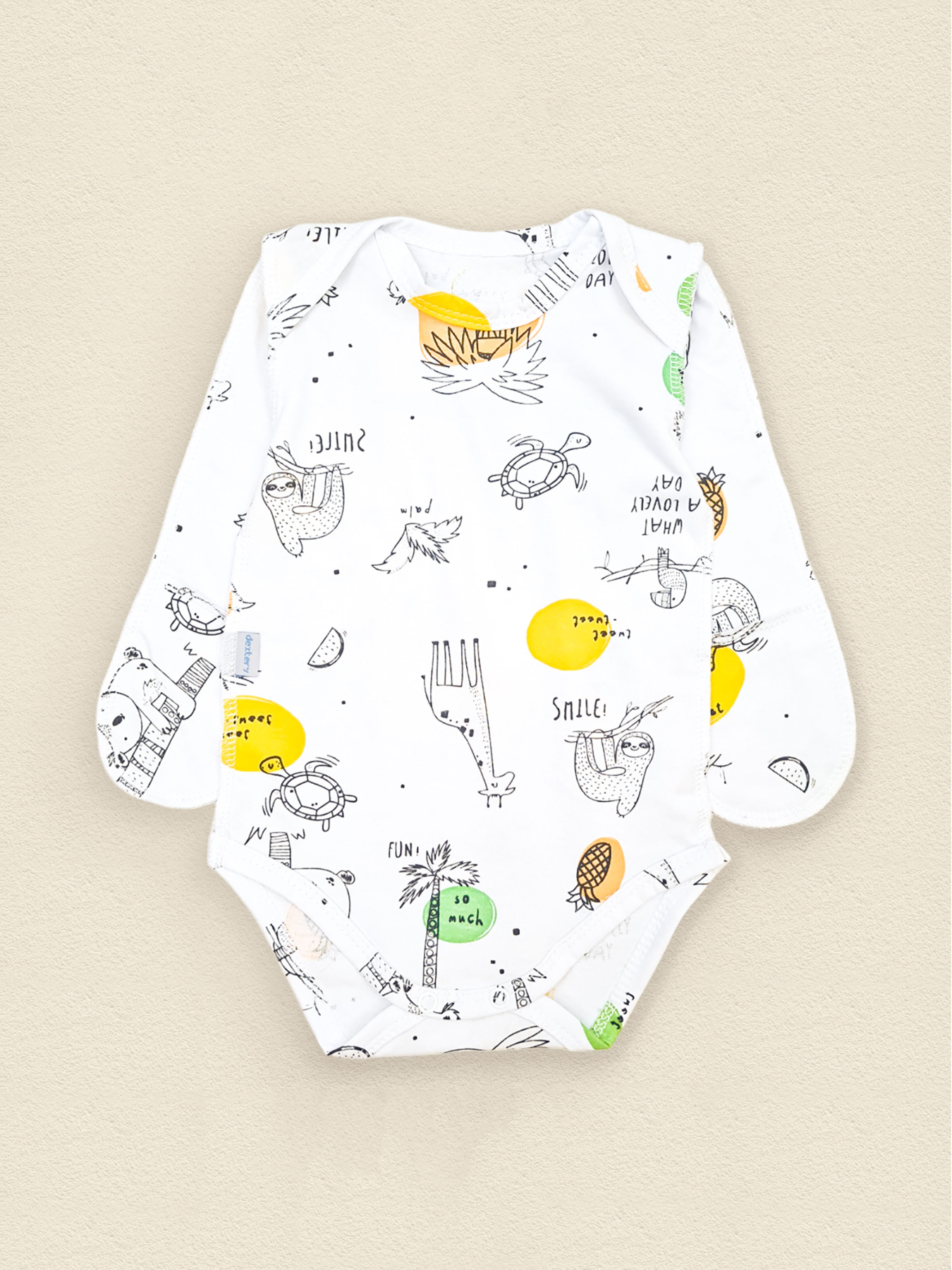 Боді для немовлят Dexter’s модель ZooWhite2BDSTDXT Фото