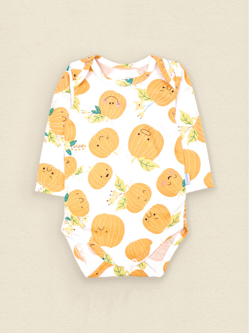 Боді для немовлят Dexter’s модель HappyPumpkinsWhiteOrangeBDSTDXT Фото