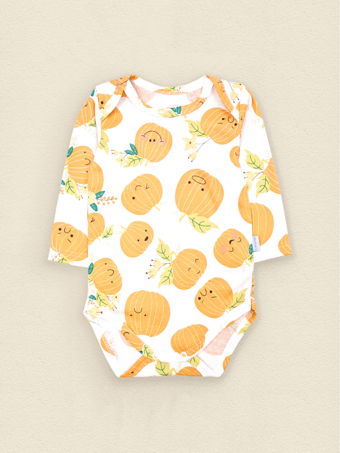Боді для немовлят Dexter’s модель HappyPumpkinsWhiteOrangeBDSTDXT Фото