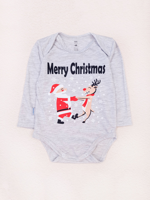 Боді для немовлят Dexter’s модель MerryChristmasGrayBDSTDXT Фото