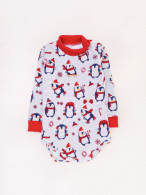 Боди для младенцев Dexter’s модель ChristmasPenguinGrayRedBDSTDXT Фото