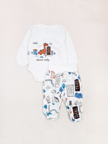 Комплект для немовлят Dexter’s модель DinoinTownWhiteBDSTDXT Комплект для немовлят Dexter’s модель DinoinTownWhiteBDSTDXT Фото