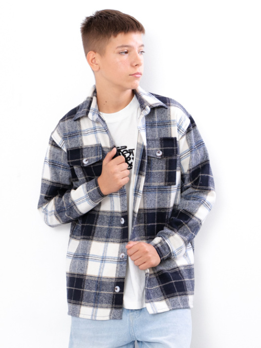 Сорочка повсякденна Носи своє модель 6417-114-kltinka-chornilxno-sinj Фото