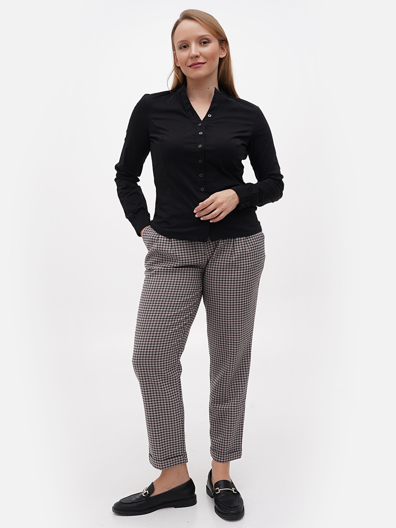 Повсякденні штани Sassofono модель A271-CL-3336_пудра_серый Повсякденні штани Sassofono модель A271-CL-3336_пудра_серый Фото