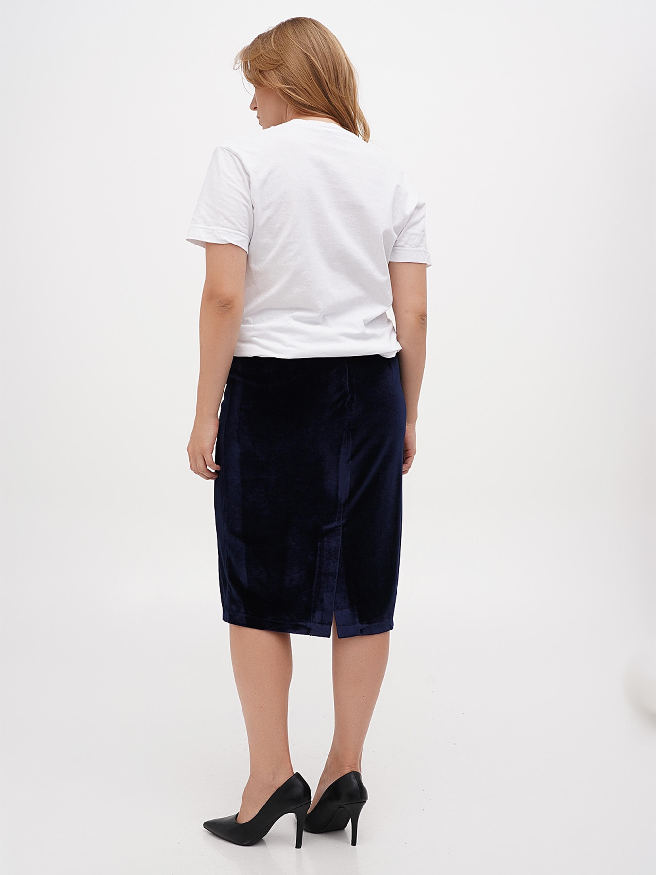 Спідниця міді Sassofono модель A271-SF-2890_темно_синий Фото