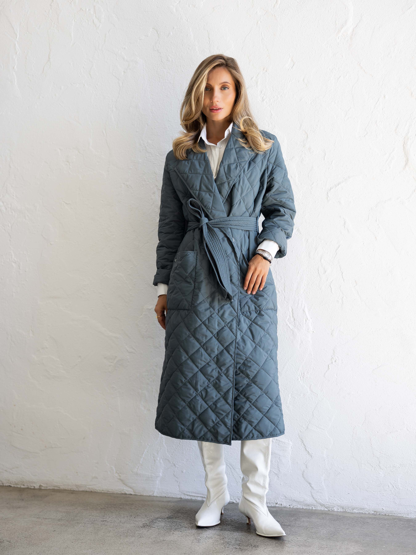 Пальто с утеплителем FloveTouch модель Sendvich_DGreen Фото