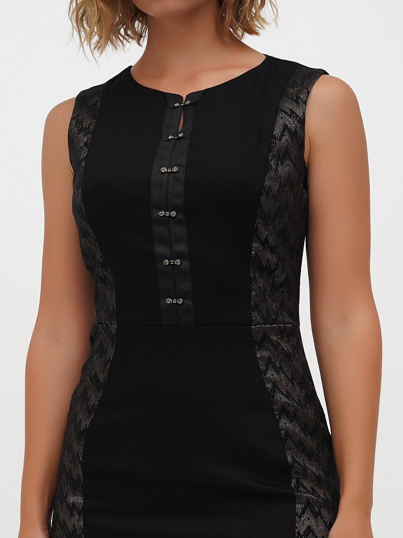 Платье мини Sassofono модель A271-CL-2665_черный_золото Фото