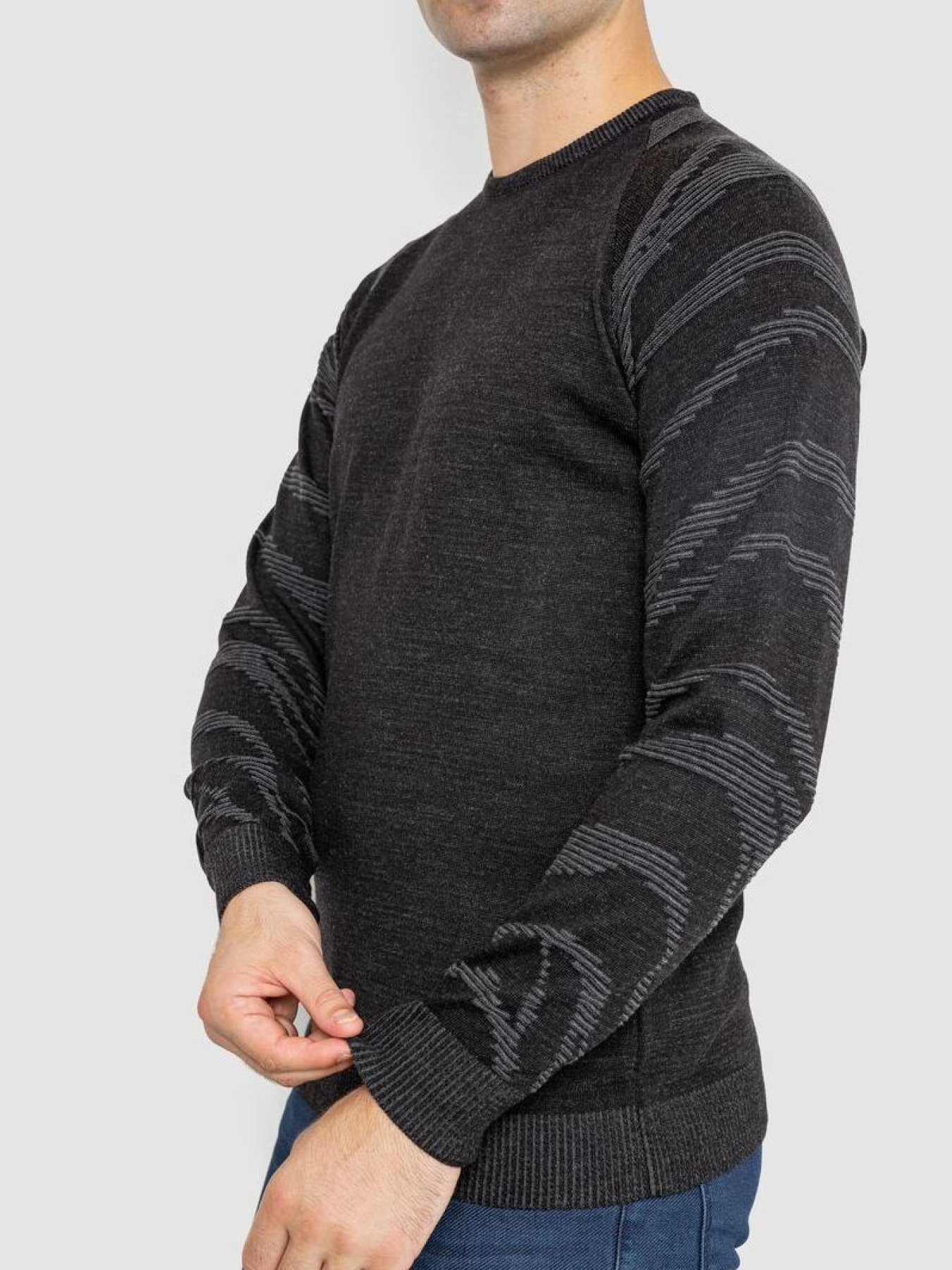 Свитер мужской с рукавом реглан  247R5062 модель У-1130604::000000087 Фото