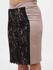 Спідниця міні Sassofono модель A271-SC-2569_бежевый Фото