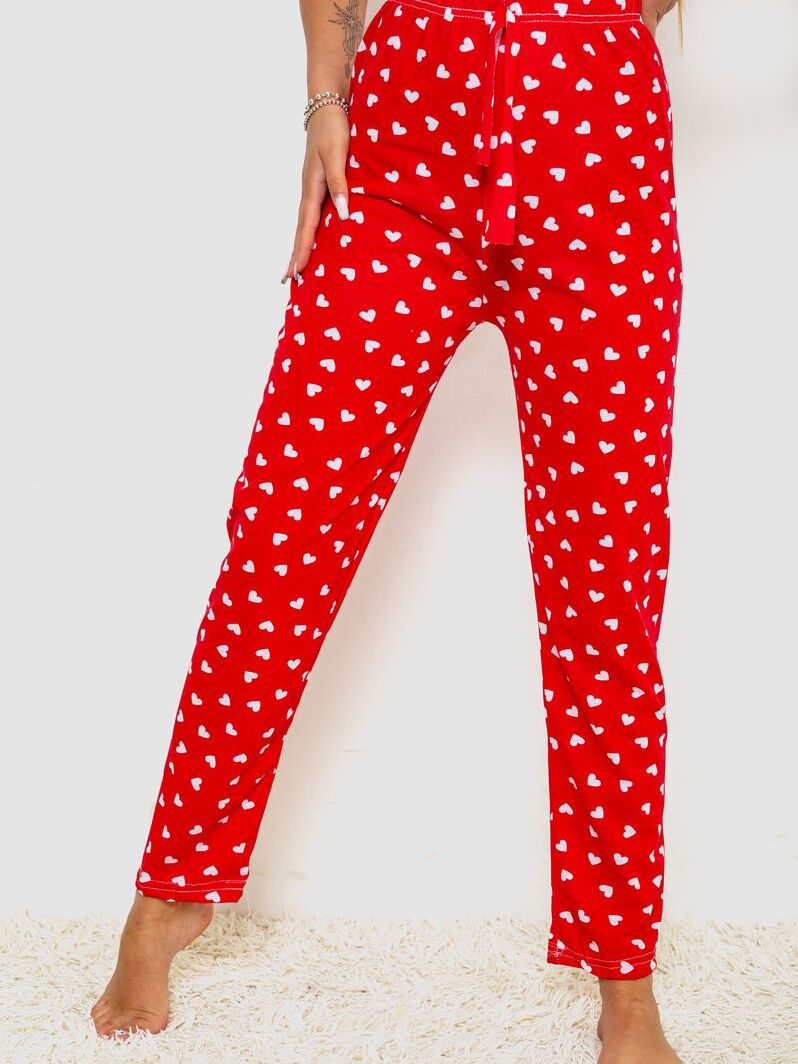 Бавовняні Жіночі Штани для дому Ager  (238R57854-1C50) колір червоний