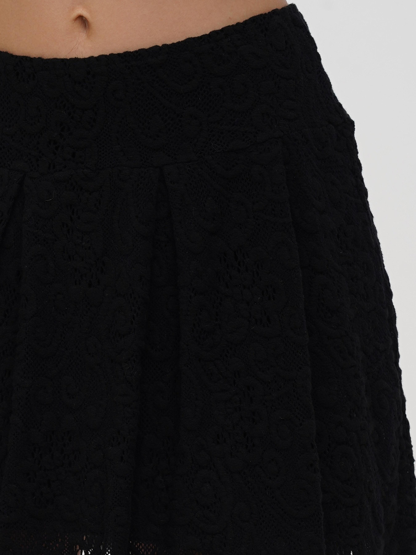 Юбка мини Sassofono модель A271-SC-2575_чёрный Фото