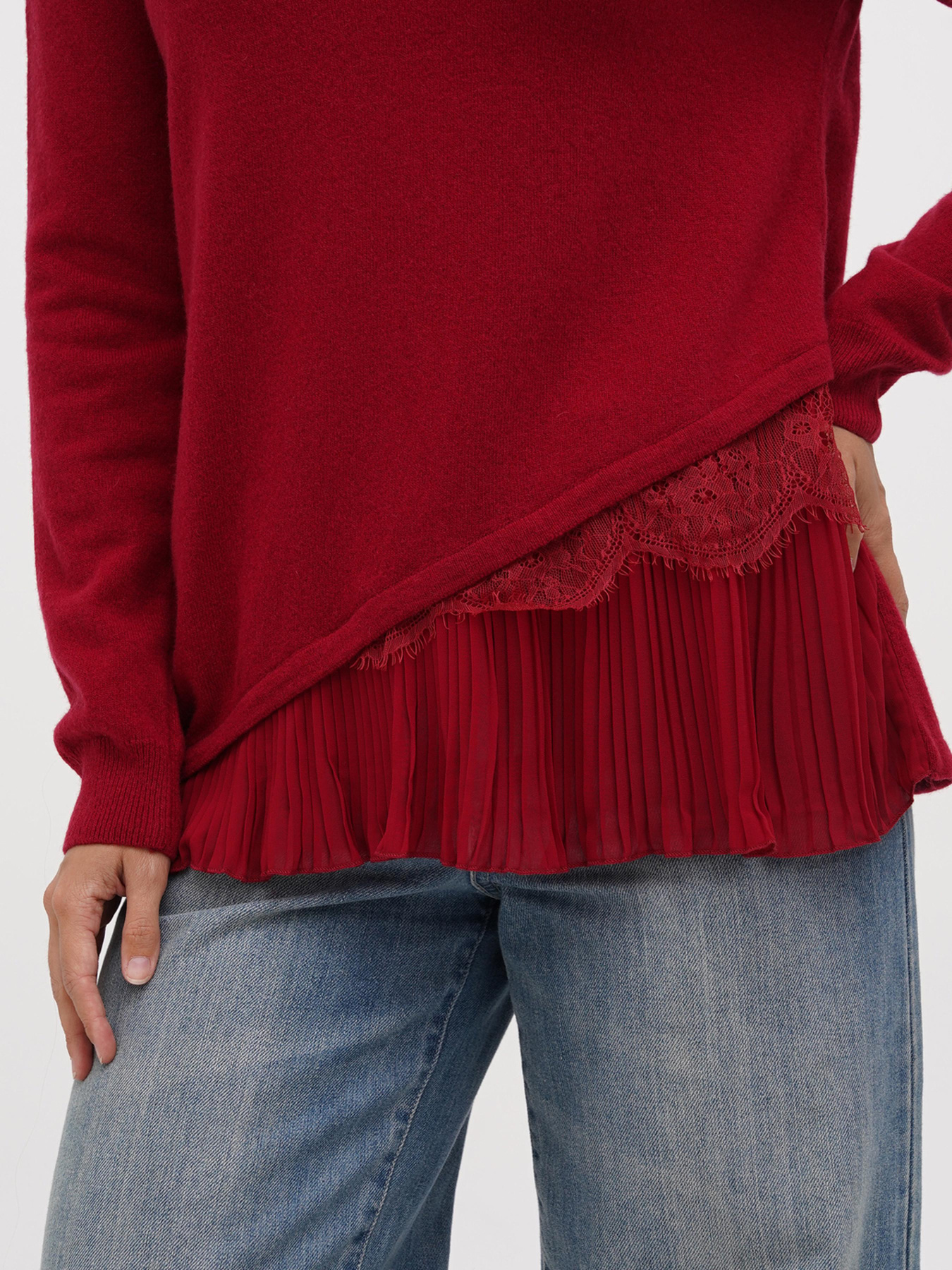 Джемпер Sassofono модель A271-SF-3598_бордовый Фото