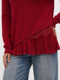 Джемпер Sassofono модель A271-SF-3598_бордовый Джемпер Sassofono модель A271-SF-3598_бордовый Фото