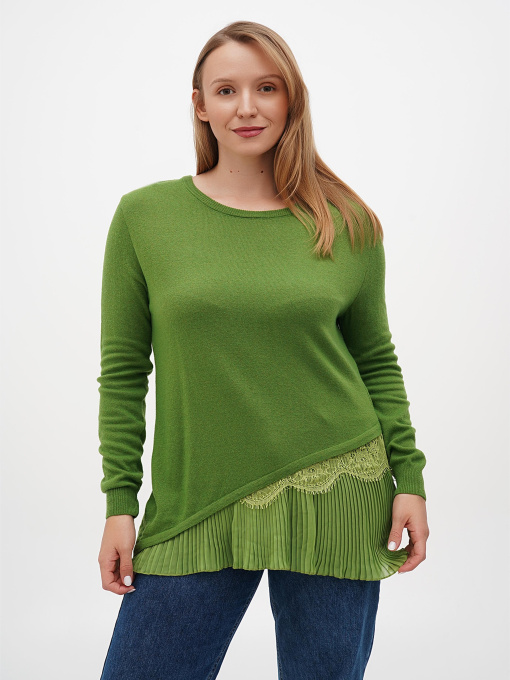 Джемпер Sassofono модель A271-SF-3598_зелёный Фото