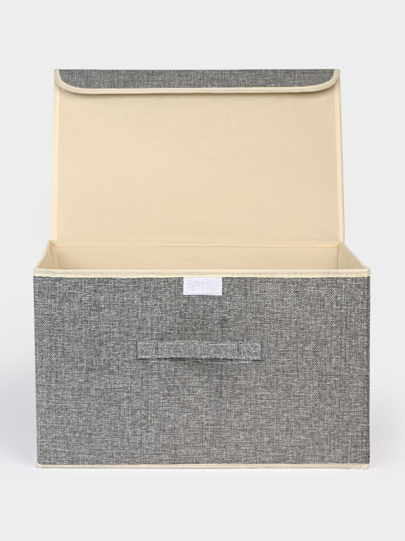 Ящик для хранения с крышкой светло-серый MBM MY HOME модель TH-07 LIGHT GRAY Фото