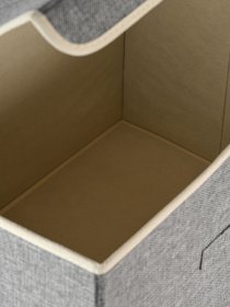 Ящик для хранения с крышкой светло-серый MBM HOME модель TH-07 LIGHT GRAY Фото