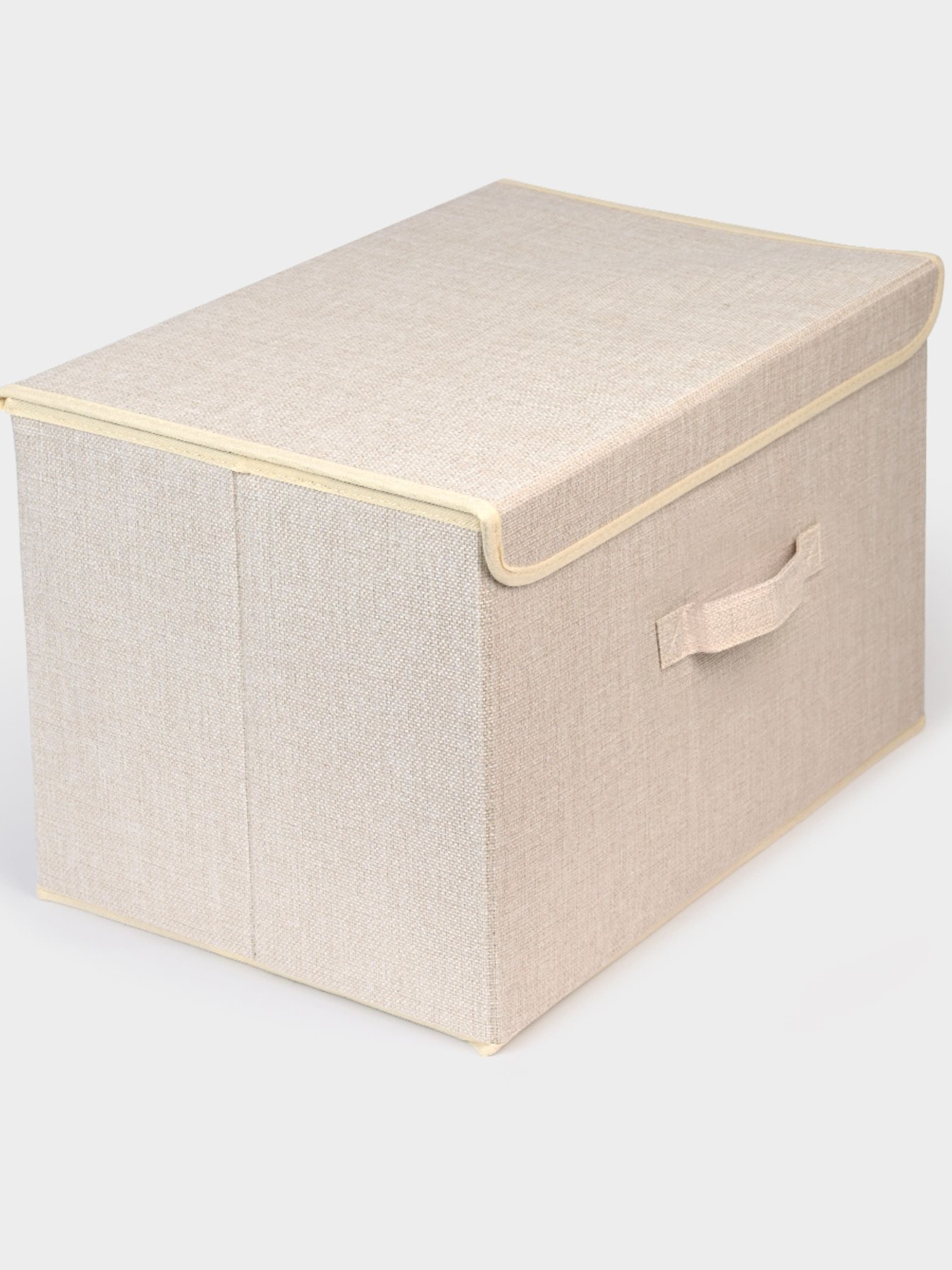 Ящик для хранения с крышкой кремовый MBM HOME модель TH-07 CREAM Фото