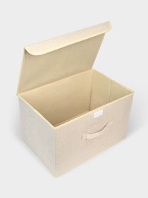 Ящик для хранения с крышкой кремовый MBM HOME модель TH-07 CREAM Фото