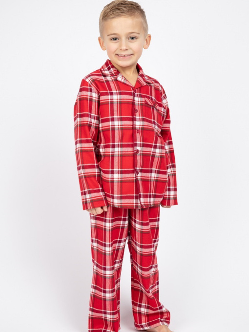 Пижама для мальчика Cyberjammies Frankie 6616 Красный в клетку модель 6616 Фото