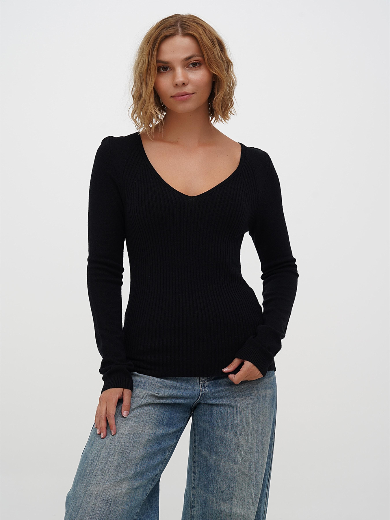 Джемпер Sassofono модель A271-SC-3610_черный Фото