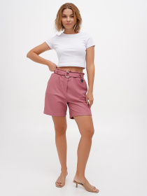 Шорты Sassofono модель A271-SF-3569_розовый Фото