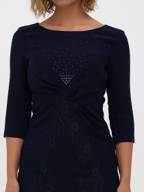 Платье мини Sassofono модель A271-SF-2337_темно_синий Фото