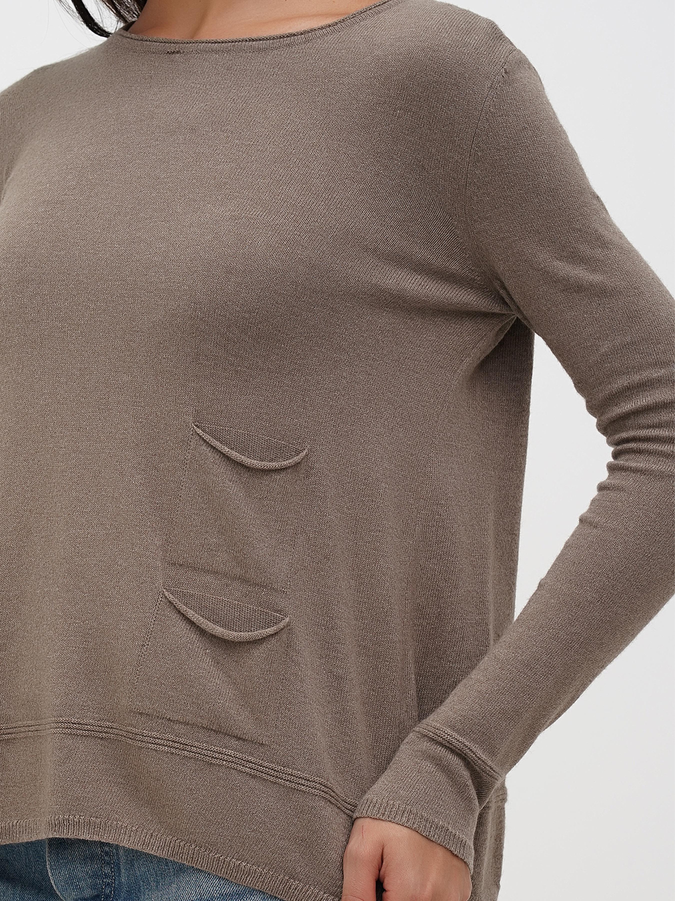 Джемпер Sassofono модель A271-SF-3410_коричневый Фото