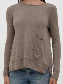 Джемпер Sassofono модель A271-SF-3410_коричневый Джемпер Sassofono модель A271-SF-3410_коричневый Фото