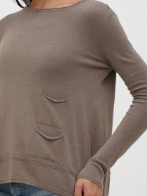 Джемпер Sassofono модель A271-SF-3410_коричневый Джемпер Sassofono модель A271-SF-3410_коричневый Фото