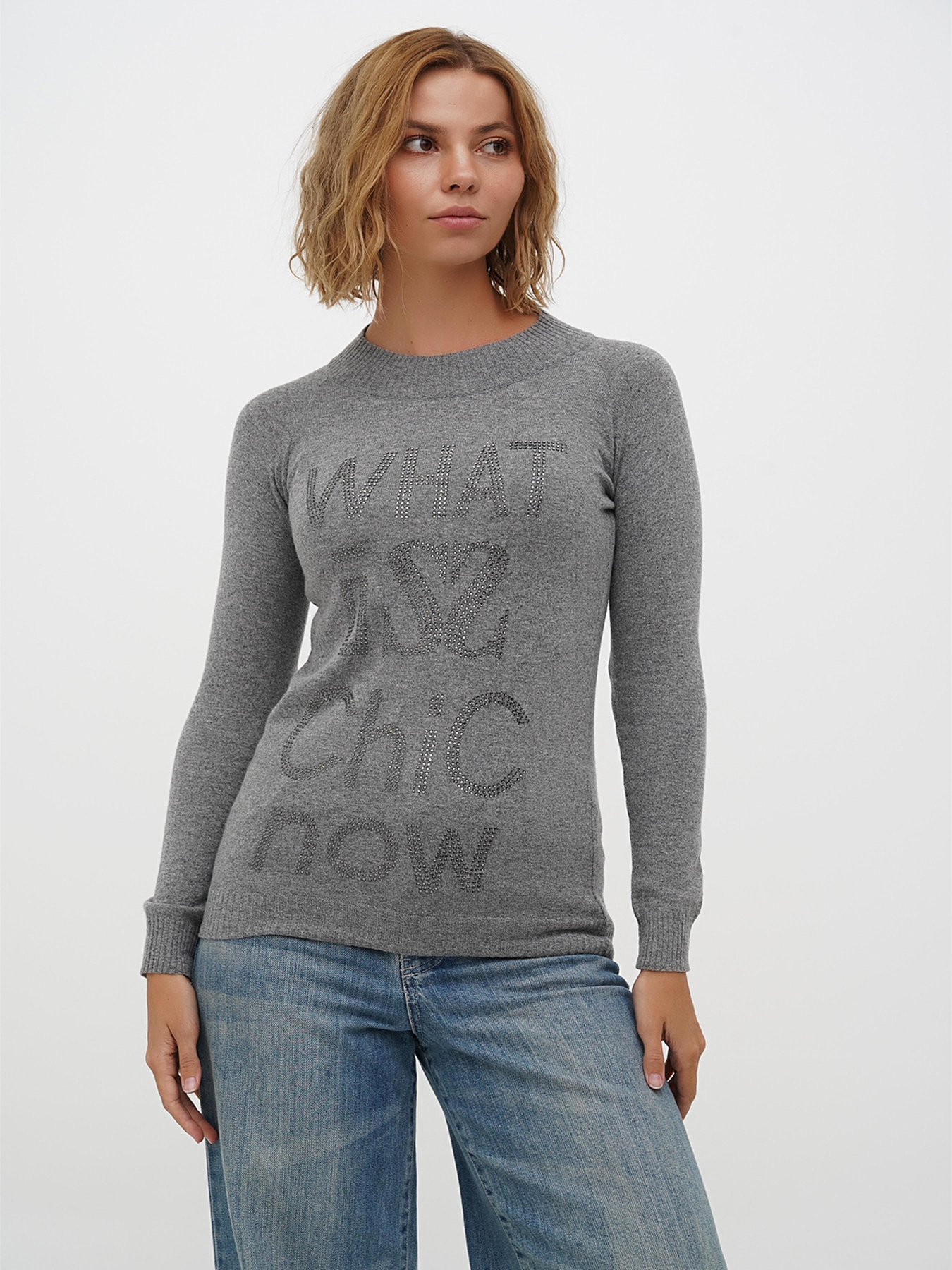 Джемпер Sassofono модель A271-SF-3595_серый Фото