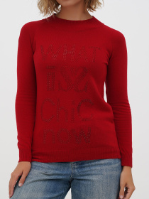 Джемпер Sassofono модель A271-SF-3595_красный Джемпер Sassofono модель A271-SF-3595_красный Фото